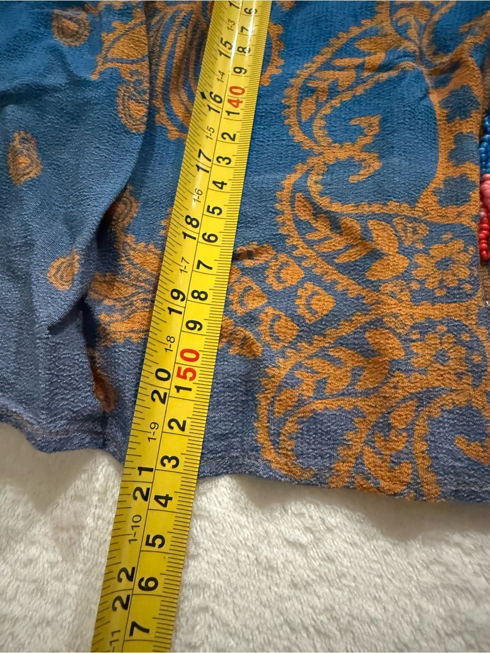 Farm Rio Women’s Small Tie Front Blouse Boho E04 - Picture 6 of 8